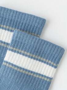 10 pares/5 pares/1 par de calcetines de tripulación de unicolor y a rayas, transpirables y que absorben la humedad, estilo deportivo, para niños y adolescentes, adecuados para primavera y verano, regalos de festividades