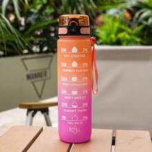 1pc Approx. 1000ml/32oz Spray Gradient Drinking Cup, Outdoor Cycling Plastic Water Bottle, Fragile Lid, With Lid And Strap For Convenient Carrying, Marked Scale On Cup Body, Suitable For Outdoor Cycling, Picnic, Camping, Fitness, Office And More - Multicolor - View 17