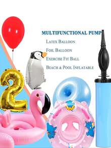 1/2pcs Load Macaron Color Two-Way Manual Balloon Pump - Handheld Two-Way Pump For Birthday, Wedding, Graduation Party - No Electricity Required, Random Colors, Durable Plastic Party Supplies, Activity Balloon Setup | Simple Helpers | Two-Way Helpers - Multicolor - View 9