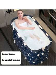 One-Touch Foldable Adult Bathtub, Multipurpose Bathing/Sauna/Steam Tub, No Installation Required Bathroom Accessories Back To School