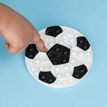 Schwarz-Weiß Fußball Bubble Druckentlastungs-Puzzle-Spielzeug, Fidget-Spielzeug, beliebtes Bubble-Stressabbau-Spielzeug, geeignet für Erwachsene und Kinder, Party-Dekorations-Geschenke für Weihnachten, Halloween, Entspannung Spielzeug, Geschenke zum Fest für Jungen und Mädchen, Drück- und Knall-Spiele für Kinder und Erwachsene