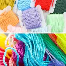 100pcs High Density Polyester Embroidery Floss, Cross Stitch Sewing Thread Set - Colorfast Embroidery Threads, DIY Craft Supplies - Multicolor - View 7