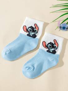5 Paar Kindersocken mit süßem Stich Muster, geeignet für alle Jahreszeiten