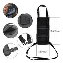 Backseat Car Fishing Rod Holder Organizer Bag, Easy Install Lightweight Vehicle Rod Rack For SUV, Van And Truck, Durable Oxford Cloth Design, Portable Safe Fishing Gear Bag