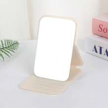 1pc Mini Portable Folding Makeup Mirror, Pocket/Wallet Size, Mini Travel Mirror With Desktop Stand, Ultra-Thin & Lightweight, Handheld Compact Mirror