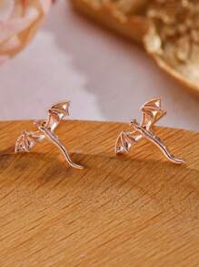 1 par de pendientes tipo mariposa minimalistas, joyas de moda aptas para uso diario, un regalo sorpresa perfecto para la novia o la mejor amiga