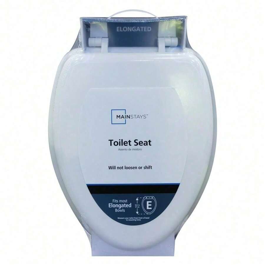 White Elongated Toilet Seat