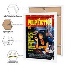 HALFLEMART 1 szt. Oprawiony plakat na płótnie w stylu vintage, malarstwo na okładce postaci filmowych, sztuka ścienna na płótnie, do wystroju salonu i sypialni