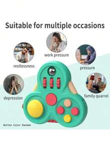 Multi-Button Pressing & Rotatable Creative Stress Relief Toy, Anxiety & ADHD Relief Fidget Toy, Portable Handheld Pressure Release Toy
