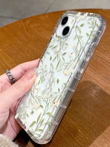 Fresh Leaf And Flower Design TPU Shockproof Phone Case Compatible With IPhone 11 12 13 14 15 Pro Max/13promax Xr Xs 16 Sweet 16promax, S24 S20FE S23+ A54 5G/A52/A14/A15/A12/S22/S21 A33 5G Galaxy A50 S25 And More, Gift For Men And Women