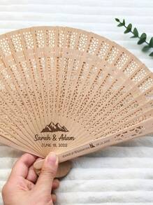 Personalized Wedding Fan Favors/Wedding Folding Fans/Wedding Ceremony Fans/Rustic Favor Hand Fan/Ceremony Favor For Guest/Custom Party Fans, Wedding Fans With Tassel Wedding Favors For Guests Bridal Sandalwood Fan Summer Party Favor Folding Hand Fan Fans For Outdoor Wedding
