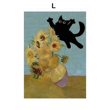 1pc/3PCS Funny Art Matisse Monet Black Cat Van Gogh Sunflowers Canvas Painting Posters And Prints Wall Pictures For Living Room Decor Frameless Literary Frame Vintage 2025 Best Selling Halloween Decorative Paintings, Easter Decorative Paintings, Warm Impression Canvas Paintings, Living Room Decorative Paintings Bedroom Decoration Frameless Paintings With Framed Paintings, Simple Art Paintings - Multicolor - View 19