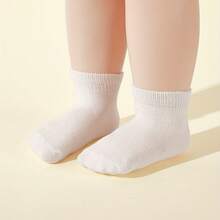 10 đôi tất cotton trắng cho bé, tất cổ ngắn cho bé, tất trẻ nhỏ, phù hợp mọi mùa. - trắng - Xem 3