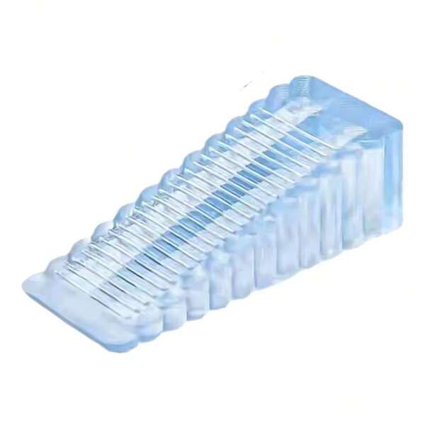 No Drill Door Stopper 1Pc Safety Door Stop Block Wedge Stop Door Stopper Home Office Reusable Door Rear Retainer Impact Stopper Rubber Stops No Drill(Transparent)