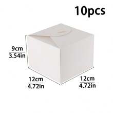 5 Stücke/10 Stücke große quadratische Kuchenbox, kleine Kraftpapier Backwarenbox für Kekse, Gebäck, Süßigkeiten, Mondkuchen Verpackung