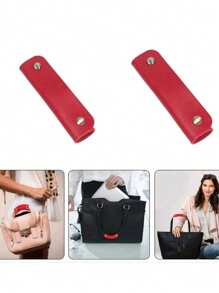 1 pieza Funda de manija de bolso de piel sintética, protector de manija, manga para manija de bolso de hombro, equipaje, cartera, envoltura protectora para correas de bolso, correa de descompresión para bolso de equipaje, accesorios de viaje