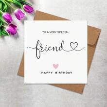 Tarjeta de cumpleaños para amiga especial, corazón rosa para ella, tarjeta de aniversario, tarjeta de feliz cumpleaños, tarjeta de amistad, regalo perfecto para familiares y amigos - Multicolor - Ver 9