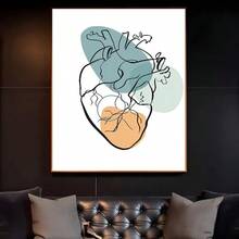 1 pièce Affiche murale de peinture d'art d'anatomie médicale abstraite, décoration de maison, salon, chambre à coucher, bar, cadeau optionnel avec cadre - Multicolore - Voir 16