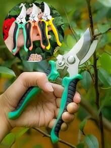 3pcs Upgraded Stainless Steel Gardening Pruning Shears, Flower & Tree Pruner, Fruit Picking Tool-Green, Suitable For Camping Christmas For Holiday Gift Giving