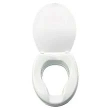 Pepe-Raised Toilet Seat With Lid 4 Inches Toilet Seat Riser - Elderly Disabled - White - View 8
