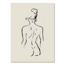 1pc Wall Arts Posters Optional Frame Vintage Abstract Boho Geometric Line Posters Black Beige Bohemian Wall Art Canvas Painting Print Picture For Living Room Home Decoration