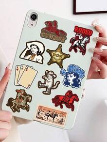 Bộ 50 miếng dán Graffiti Western Cowboy, Tự làm sổ lưu niệm cho sổ tay, ốp điện thoại, máy tính xách tay, đàn ghi ta, bình nước, sổ nhật ký, đồ dùng học tập, trở lại trường - Nhiều màu - Xem 2