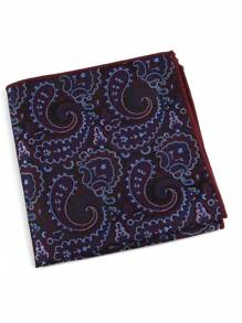 ZLQ&GOU 1pc Fashion Men's Handkerchief, Paisley Pattern Pocket Square, Contrast Color Woven Handkerchief Suitable For Wedding, Party, Formal Occasions, Gentlemen's Suit Decoration