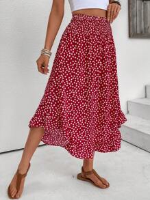 Women's Polka Dot Skirt, Minimalist And Fashionable, Suitable For Summer