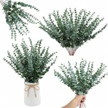 30Pcs Gold Artificial Eucalyptus Leaves, Eucalyptus Leaves Simulation Plants, Eucalyptus Stems Artificial Eucalyptus Leaves Stems Artificial Fake Flowers Home Office Bouquet Centerpiece Wedding Decoration Artificial Rose Bouquet Accessories Gift