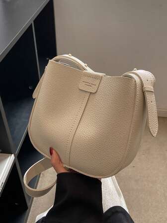 大容量纯色斜挎包单肩包手提包，适合购物、钱包、年轻女性、大学生、初学者、白领。适用于办公室、大学、工作、商务、通勤、户外活动、旅行和野餐