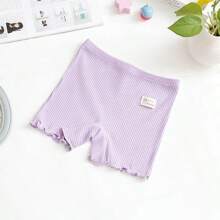 1 pieza/5 piezas Short de seguridad de verano para niñas, forro de entrepierna 100% de algodón delgado, pantalones cortos interiores anti-exposición para niñas, ropa interior para niñas