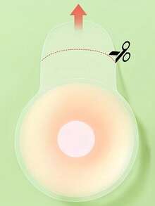 Women Lift Up Invisible Breast Petals Silicone Nipple Covers, Anti-Sagging Chest Pads - Beige - View 4