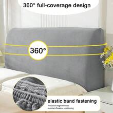 1pc Solid Color Plaid Corduroy Headboard Cover,Kitchen Decor,Household Items - Multicolor - View 8