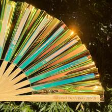 Personalized Custom Clacker Fans ,Graduation Hand Fans, Folding Hand Fan, Hand Fans For Party,Rave Dancing Fan, Iridescent Hand Fan, Rave Fan - Multicolor - View 7