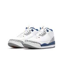Nike JORDAN 3 RETRO (PS) 青少年高帮篮球鞋 - 白藍色 - 查看 3