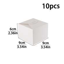 5 Stücke/10 Stücke große quadratische Kuchenbox, kleine Kraftpapier Backwarenbox für Kekse, Gebäck, Süßigkeiten, Mondkuchen Verpackung