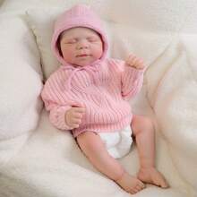 18 Inch 45 CM New Arrival Reborn Girl Dolls Full Body Vinyl Realistic Newborn Baby Toddler Doll Silicone Lifelike Baby Dolls Birthday And Xmas Present - Hồng - Xem 4