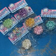 Multi-Packaging Realistic Pearl Handmade Squeezing & Stretching Compress Stress Relief Ball Toy, Mini Gift Item