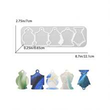 1 conjunto de 5 moldes de silicone criativos faça você mesmo para brincos, pingentes, chaveiros, artesanato, acessórios para fazer joias para brincos e colares