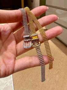 1 pieza Pulsera de banda de encaje de lujo estilo Milán, pulsera con correa de satén de diseño de nicho retro francés para mujeres