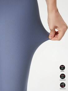 Damen Bauch-kontrollierende hohe Taille Leggings, Yoga Hosen schlank sitzend hohe Taille Kompression Strumpfhosen für Workout