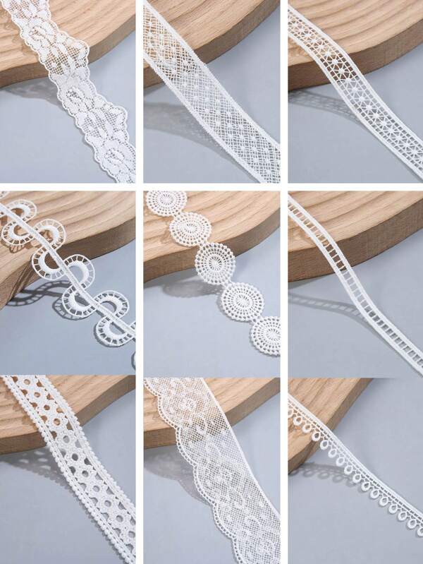 Hundreds Of Floral Patterns Milk Silk Embroidered Water-Soluble Lace DIY Clothing Accessories, Collar, Cuff Decorations, Wedding Dress Trimmings