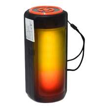 BUYTITI Portable Bluetooth Speaker, Flame-Like LED Light - Orange - View 2