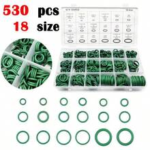 530pcs 18 Sizes Rubber Air Conditioning O Rings Universal Car Auto Repair Tools Refrigerant Ring Sets With Plastic Box - Green - View 10