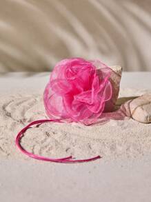 Tropiscape 1 Peça Choker de Colar com Flor Fantasma de Veludo Roseta para Mulheres, Dia dos Namorados, Mãe, Dia das Mães, Presente, Praia, Outono