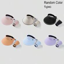 1pc New Summer Sun Hat, UV Protection Breathable Wide Brim Cap, Casual Outdoor Travel Hat, Solid Color