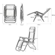 Zero Gravity Chair Lounge Chair Set Of 2 Lawn Chair Outdoor Chair Deck Chairs - Blue - View 5