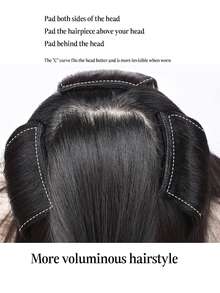 Invisible Seamless Hair Pads Fluffy Pad Hairpiece Clip In Hair Extension Brown Blonde Black Increase Hair Volume Top Side Cover Hairpiece Synthetic Natural Fake Hairpiece Hair Accessories 1PC 10cm - Multicolor - View 5
