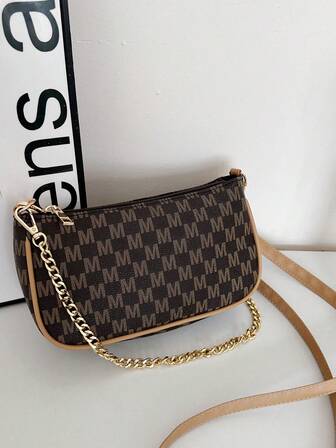 Nuevo bolso de lujo de alta gama versátil con estampado de letras y correa de hombro para mujer, estilo elegante