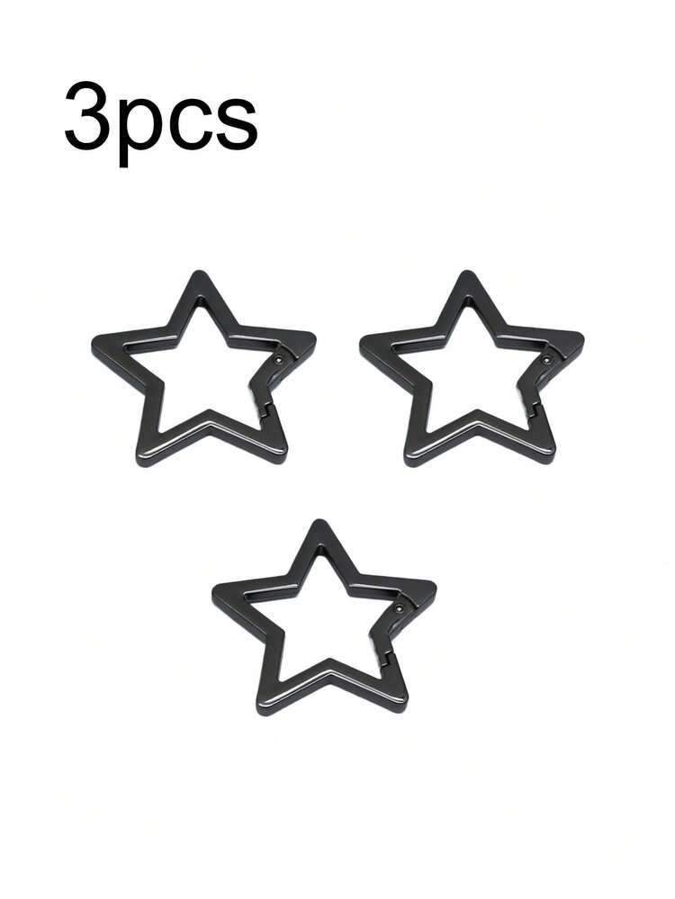 Metal Star Shaped Spring Snap Hook, Openable O-Ring Connector For Handbags, Belts, Outdoor Camping & Hiking, DIY Bag Accessories, Phone Case Pendant, Car Key Chain, DIY Pendant Open Ring, Bag Strap Connector, DIY Pendant - Multicolor - View 15